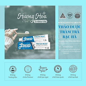 Mua SET 2 Kem Đánh Răng Thảo Dược  NUỐT ĐƯỢC  Tràm Trà Bạc Hà Tự Nhiên Grants của ÚC  110g  Hữu Cơ  Giảm Ê Buốt  Hơi Thở Thơm Mát  Sạch Mảng Bám  An Toàn