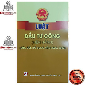 Sách Luật Đầu Tư Công - Xuất Bản Năm 2019