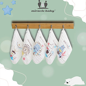 Khăn sữa xô 4 lớp, khăn xô khăn lau mặt Miraclebaby cao cấp 100% cotton