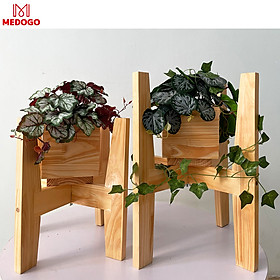 Mua ĐÔN GỖ ĐỂ CÂY CẢNH TRANG TRÍ NHÀ CỬA  ĐÔN GỖ ĐỂ CHẬU HOA BẰNG GỖ THÔNG ĐẸP MEDOGO-03