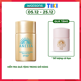 Sữa Chống Nắng Anessa Dưỡng Da Kiềm Dầu Bảo Vệ Hoàn Hảo SPF50+ PA++++ 20ml