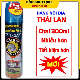 Chai Xịt Đuổi Chuột RAT OFF ANTI RAT SPRAY 300ML -Thảo Dược - Hương Bạc Hà