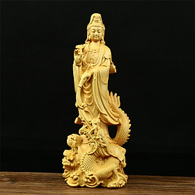 Mua Tượng gỗ Quan Âm Nam Hải  Cao 17x6 5x6cm  - Gỗ Hoàng Dương