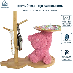 Mua Khay Mứt Trái Cây Đựng Đồ Hình Chú Gấu Hoa Hồng Sang Trọng Khay Decor Đựng Bánh Kẹo Tết Sáng Tạo Trang Trí Nhà Cửa - Hàng Loại 1 - Chính Hãng MINIIN