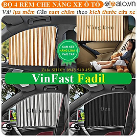 Rèm che nắng xe VinFast Fadil Vải Lụa Cao Cấp Gắn Nam Châm Keo 3M