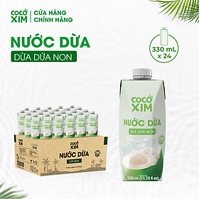 Thùng 24 Hộp Nước dừa đóng hộp Cocoxim dừa dứa non dung tích 330ml/Hộp