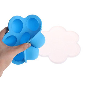 Silicone Infant Breast Milk Freezer Tray Weaning 7 Grids w/ Lid Crisper Ice Mould for Vegetable & Fruit Purees