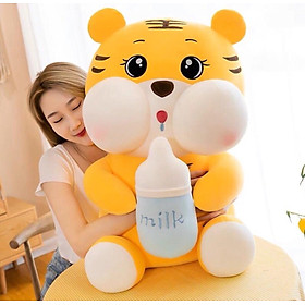 Gấu bông hình hổ ôm bình sữa size to