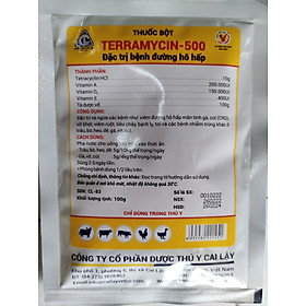 Thuốc bột TERAMYCIN-500 100g đặc trị bệnh đường hô hấp