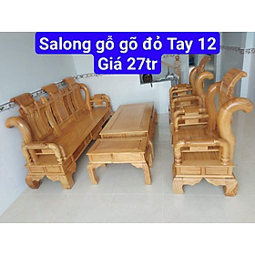 Bộ ghế salon gỗ gõ đỏ mẫu Tần Thủy Hoàng tay 12 (FREESHIP 50 KM )