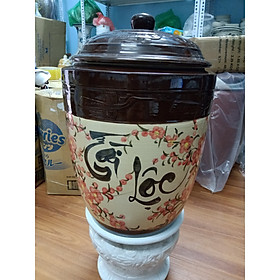 Mua Hũ đựng gạo Bát Tràng tài lộc hình con hạc loại 15Kg
