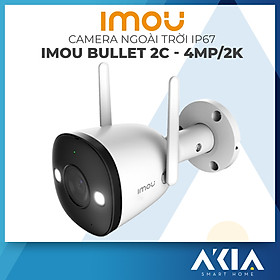 Camera Ngoài Trời Imou Bulet 2C 4MP, Chống nước IP67, Chuẩn nén H265, Theo dõi chuyển động, Quay Màu ban đêm - Hàng chính hãng