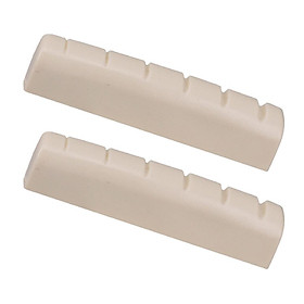 2pcs Beige Acoustic Guitar Nut Slotted for Guitar Lover Musical Gift
