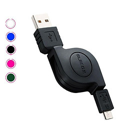 Mua  Mã BMLTA35 giảm đến 35K đơn 99K  Dây cáp cuộn microUSB (A-microB) ELECOM MPA-AMBIRLC08 - Hàng chính hãng