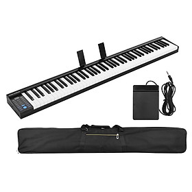 88 Keys Digital Electronic Piano Keyboard MIDI Output Built-in Stereo Speakers Light Strip with 400 Tones 128 Rhythms 80