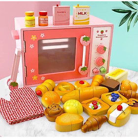 Đồ chơi gỗ Lò nướng hồng nhiều bánh