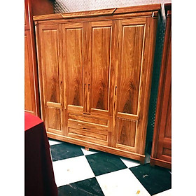 Tủ quần áo gỗ hương 4 buồng