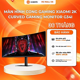 Màn Hình Cong Gaming Xiaomi 2K Curved Gaming Monitor G34i (34inch/180Hz/1ms) - Hàng Chính Hãng