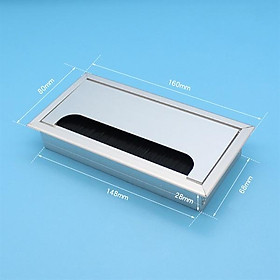 Mua Nắp luồn dây điện nhôm chữ nhật - 80*160mm - Màu Đen - Trắng