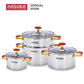 Mua BỘ NỒI INOX HASUKA HSK-BN386 Hàng chính hãng