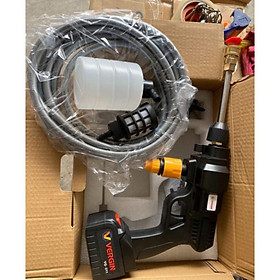 Mua MÁY rửa xe mini  Hitachi cầm tay pin  199v áp lực 
