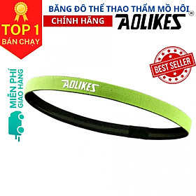 Băng Trán, Băng Đô Chặn Mồ Hôi Thể Thao Nam Nữ Sport Anti-Slip Sweatband AOLIKES YE-2101 - Hàng Chính Hãng