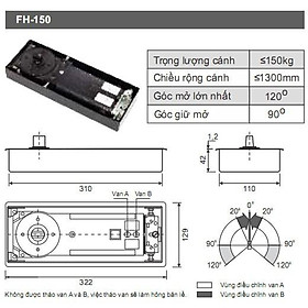 Mua Bản lề sàn FH-150-Glaze (150kg/ cánh )