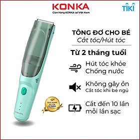 Tông đơ cắt tóc cho bé sạc pin có dây rời, tăng đơ cắt tóc cho trẻ em không ồn, tặng bộ 6 phụ kiện và áo choàng cắt tóc
