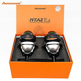 Đèn Bi Led Pha Tăng Sáng Aozoom MTAZ E4 Chính Hãng , Bi Led Chân Xoáy Aozoom Siêu Sáng