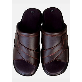 Dép quai ngang nam da bò cao cấp TH_QN044