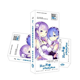 Bookmark anime Re:Zero Bắt đầu lại ở thế giới khác hộp ảnh 36 tấm đánh dấu trang in hình tặng thẻ Vcone