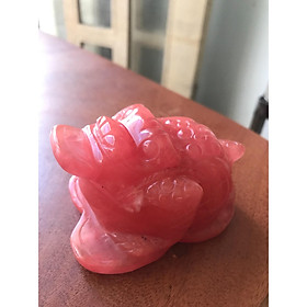 Mua THIỀM THỪ NGẬM TIỀN NHỎ XINH ĐÁ NÚI LỨA ĐỎ 9CM ĐK 5CM MỆNH HỎA THỔ ĐỂ BÀN LÀM VIỆC KÉT SẮT