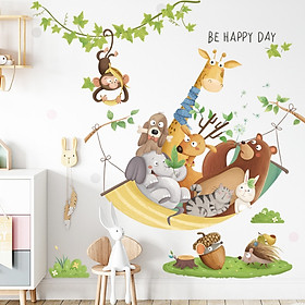 Mua Sticker Giấy Dán Tường Decal Dán tường Tranh Dán Tường Trang Trí Tường Mẫu Các con thú ngộ nghĩnh ZH99