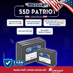 Thẻ nhớ SSD Patriot P210 128GB 2.5 inch SATA iii P210S128G25 hàng chính hãng