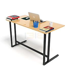 Bàn oaku vân gỗ sồi chân đen ibie tooauo12b