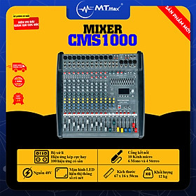 Bàn Mixer CMS 1000 - Mixer Hỗ Trợ Âm Thanh Cao Cấp, Xử lý Hiệu Ứng Mượt Mà, 2 Bộ Hiệu Ứng Kép, Đẳng Cấp Âm Thanh Sân Khấu. Hàng Chính Hãng