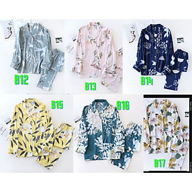 Hình ảnh Đồ Bộ Nữ Dài Tay, Pijama Mặc Nhà Cho Nữ Bigsize Azuno BN2111 Chất Liệu Cotton Lụa Có Thể Mặc Mùa Hè