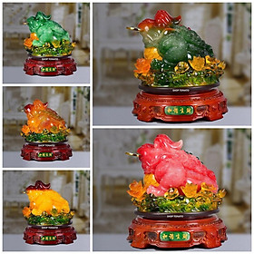 Mua CÓC THIỀM THỪ NGỒI TRÊN LÁ SEN HÒA KHÍ SINH TÀI 518ML 5181 5183 5184 5186 CAO 28CM