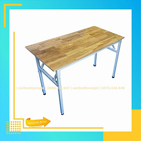 Mua BÀN CHÂN XẾP MẶT GỖ CAO SU  BÀN XẾP GỌN TIỆN LƠI  GỖ CAO SU TỰ NHIÊN CAO CẤP