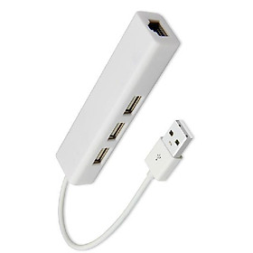 Khuyến mãi card mạng có dây usb 2.0hub usb sang rj45 cáp mạng giao diện bộ chuyển đổi Ethernet bộ chia usb2.0