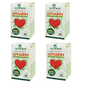Combo 4 Hộp Thực Phẩm Bảo Vệ Sức Khỏe APHARIN Hỗ Trợ Cao Huyết Áp Từ Thảo Dược
