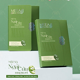 Hình ảnh Mask Thạch Tươi Collagen Ngãi Cứu Mugwort Mask Meea Organic Chính Hãng