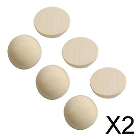 2x100Pcs Half Ball Natural Unfinished Wood For Jewelry Making DIY Craft 15mm