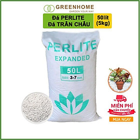 Đá Perlite 100l (10kg), đá trân châu trồng hồng, sen đá, thuỷ canh giàu khoáng chất, tăng độ tơi xốp