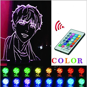 Mua Đèn Ngủ Để Bàn Đèn LED 3D Hình Anime BJ Alex Công Tắc Cảm Ứng 16 Màu Có Remote Điều Khiển Veniceshop