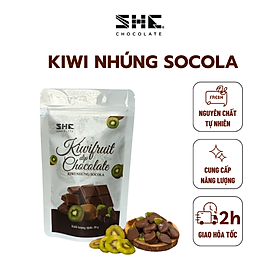 Kiwi nhúng Socola - Túi 50g - SHE Chocolate - Bổ sung năng lượng, đa dạng vị giác. Quà tặng sức khỏe, quà tặng người thân, dịp lễ, thích hợp ăn vặt