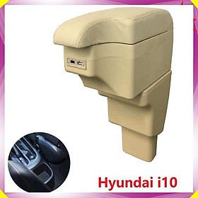 Hộp tỳ tay ô tô cao cấp dành cho xe Hyundai i10 tích hợp 6 cổng USB - Mã SUSB-i10