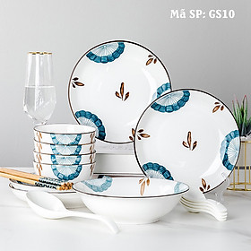 Mua Bộ bát đĩa cao cấp cho 4 người ăn - Gồm 18 món họa tiết trẻ trung - Mang lại tiện nghi và sang trọng GS10