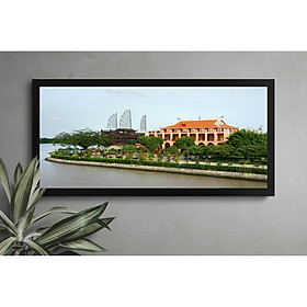 Mua TRANH PHONG CẢNH BẾN NHÀ RỒNG  TRANH CANVAS TREO TƯỜNG   TRANH PHÒNG KHÁCH PHÒNG NGỦ PHONG CÁCH HIỆN ĐẠI  PVP-PC02