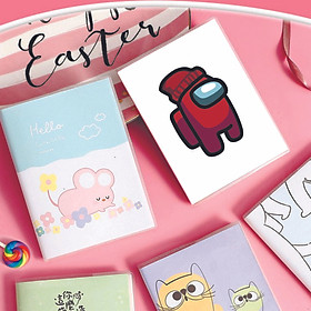 Sổ tay A6 in hình Among Us đội mũ len